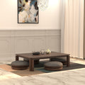 Kumo Solid Wood Floor Dining Set with Round Stools – product image 1