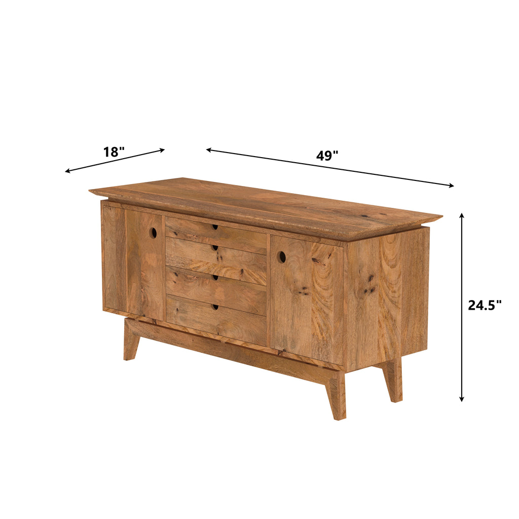 Liora Solid Wood TV Unit — view 3