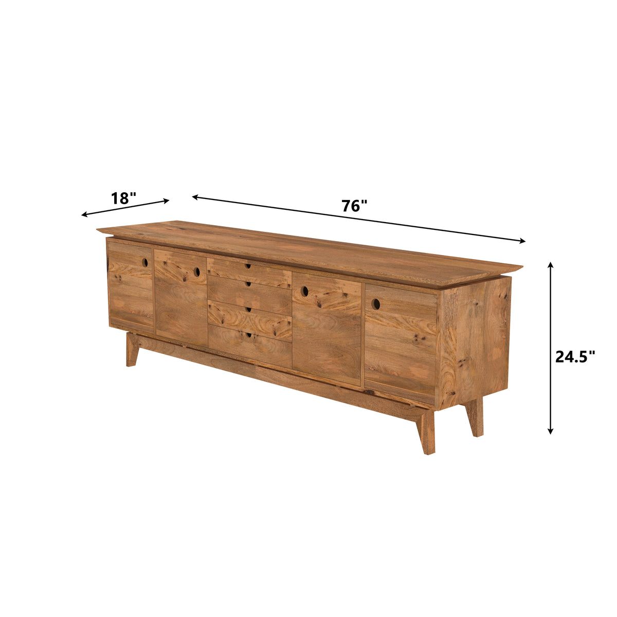 Liv Solid Wood TV Unit — view 3