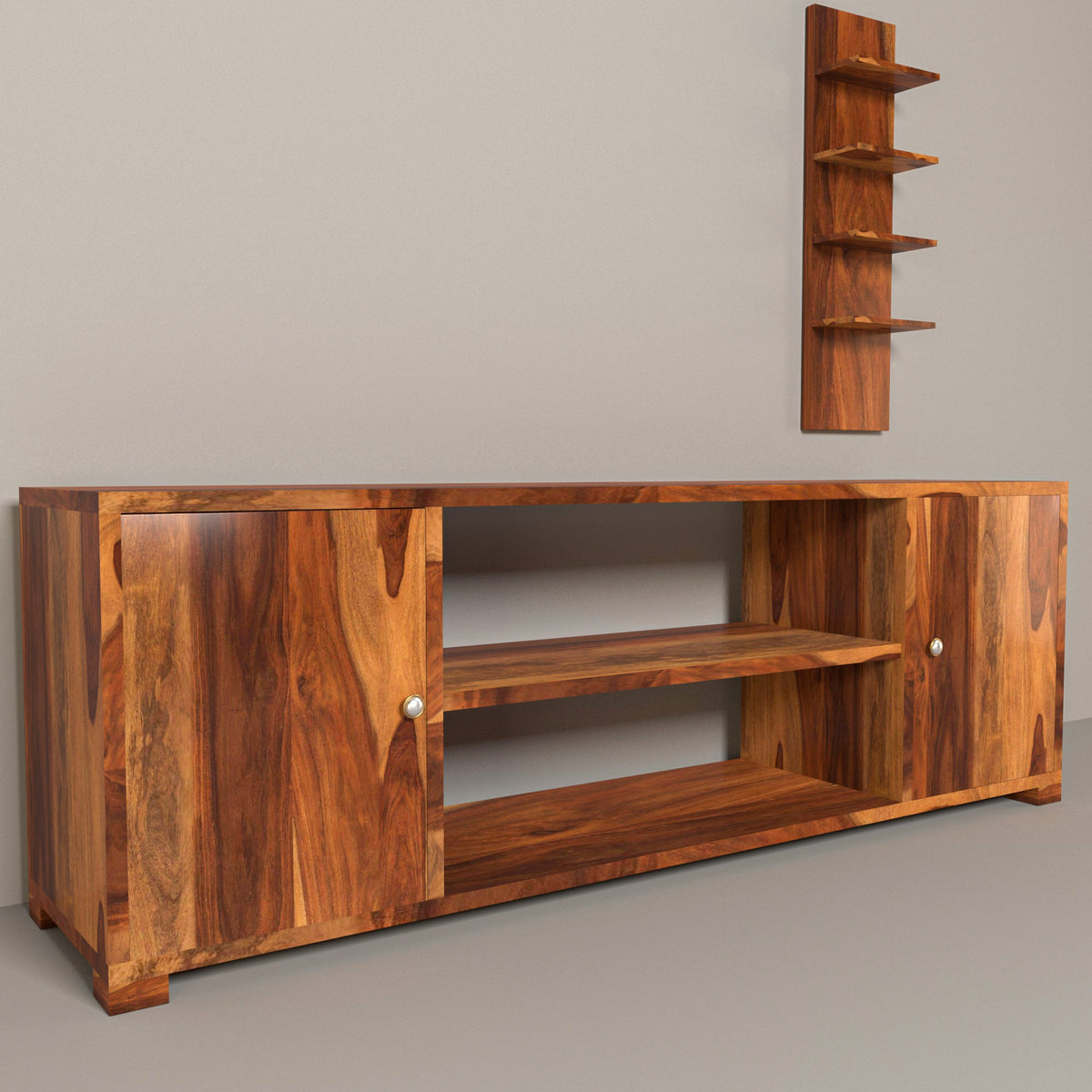Thea Solid Wood TV Unit — view 4