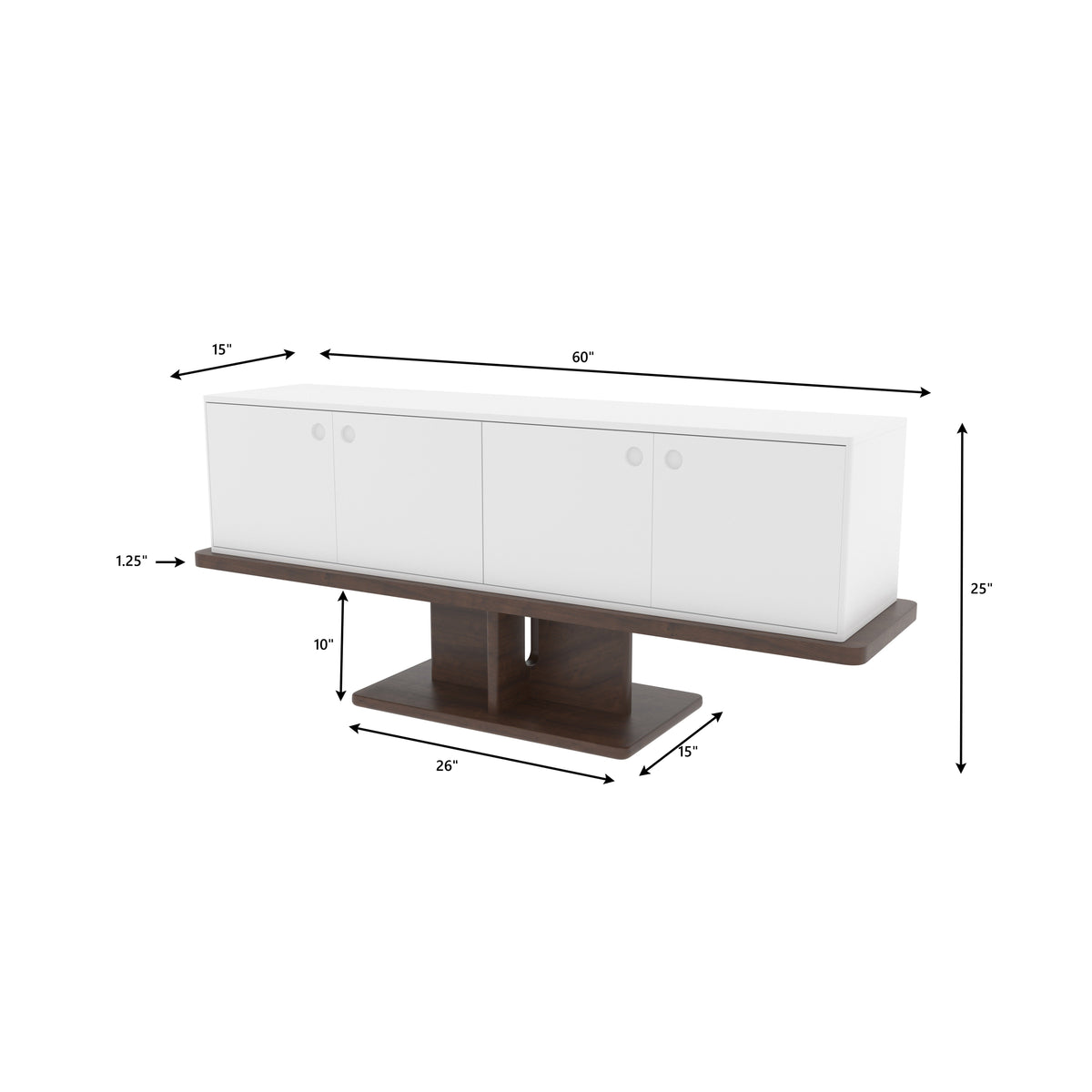 Flora Floating Pedestal Engineered Wood TV Unit — view 7