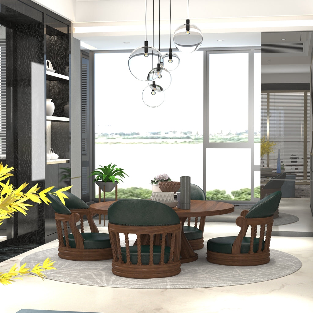 Sage Solid Wood Round Dining Set – product image 1