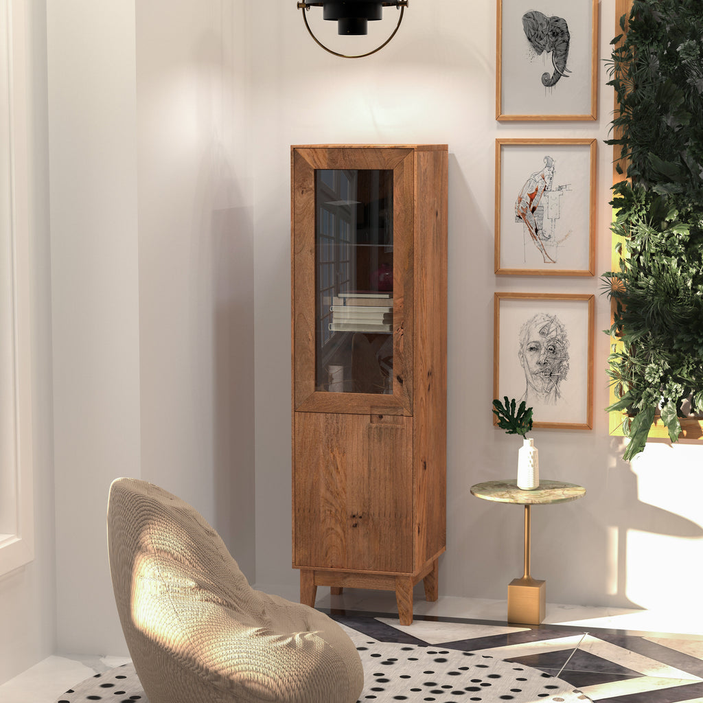 Dalia Glass Panel Storage Cabinet — view 1