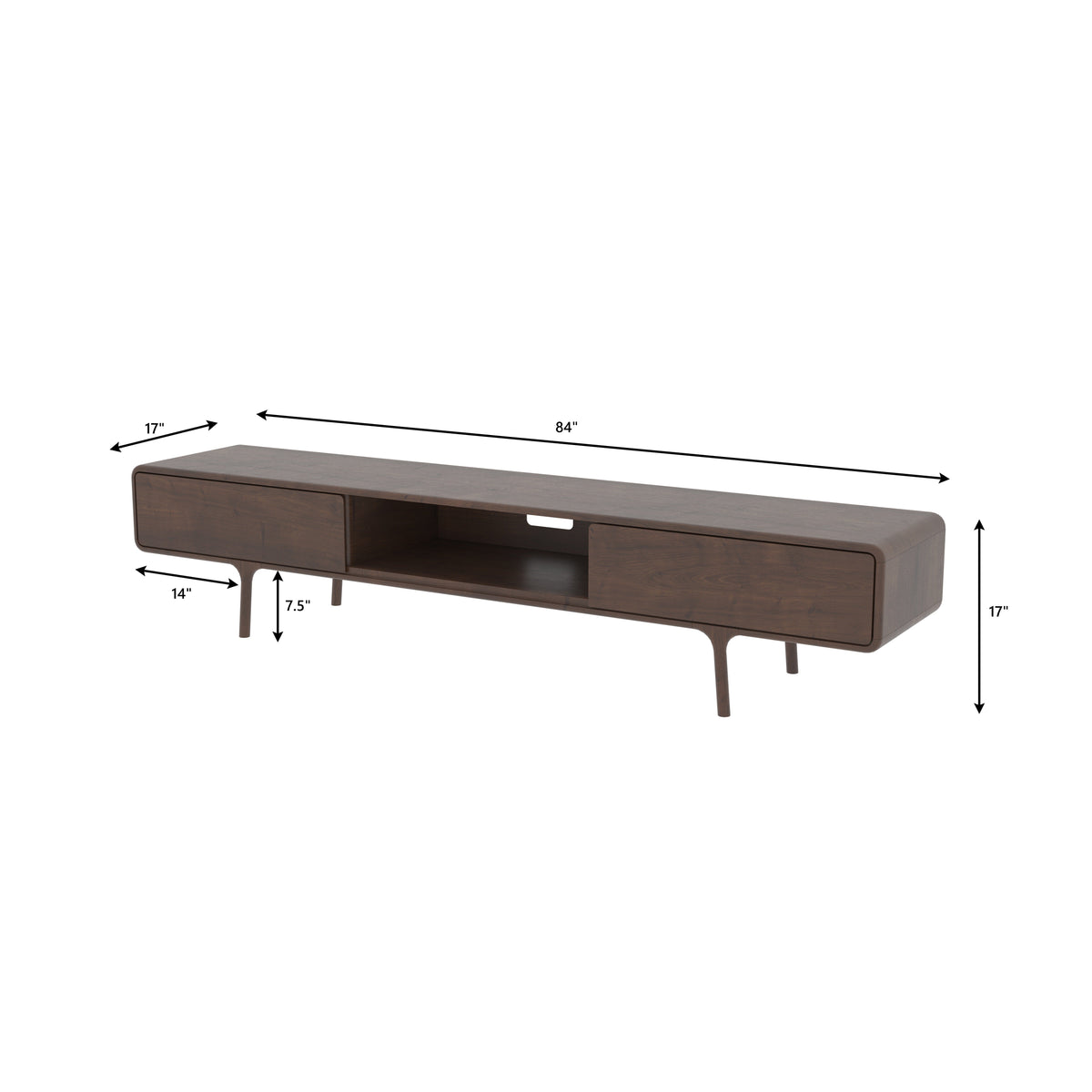 Freya Curved TV Unit — view 7