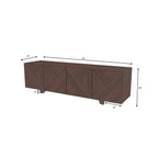 Evora Geometric Carved TV Unit — view 7