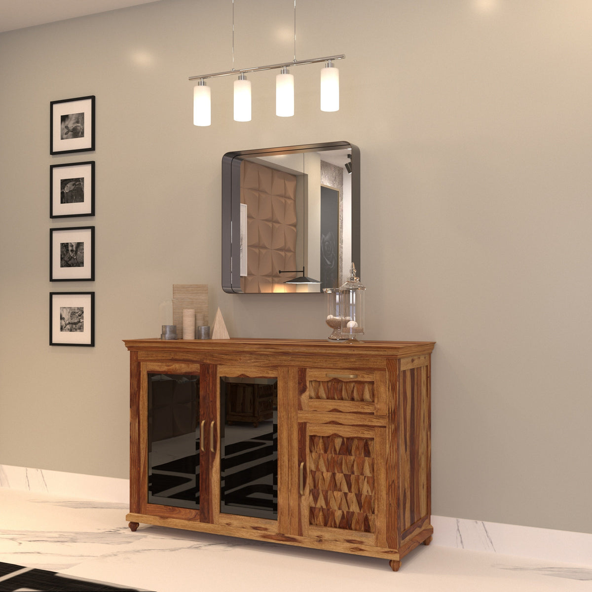 Hazel Solid Wood Storage Cabinet — view 1