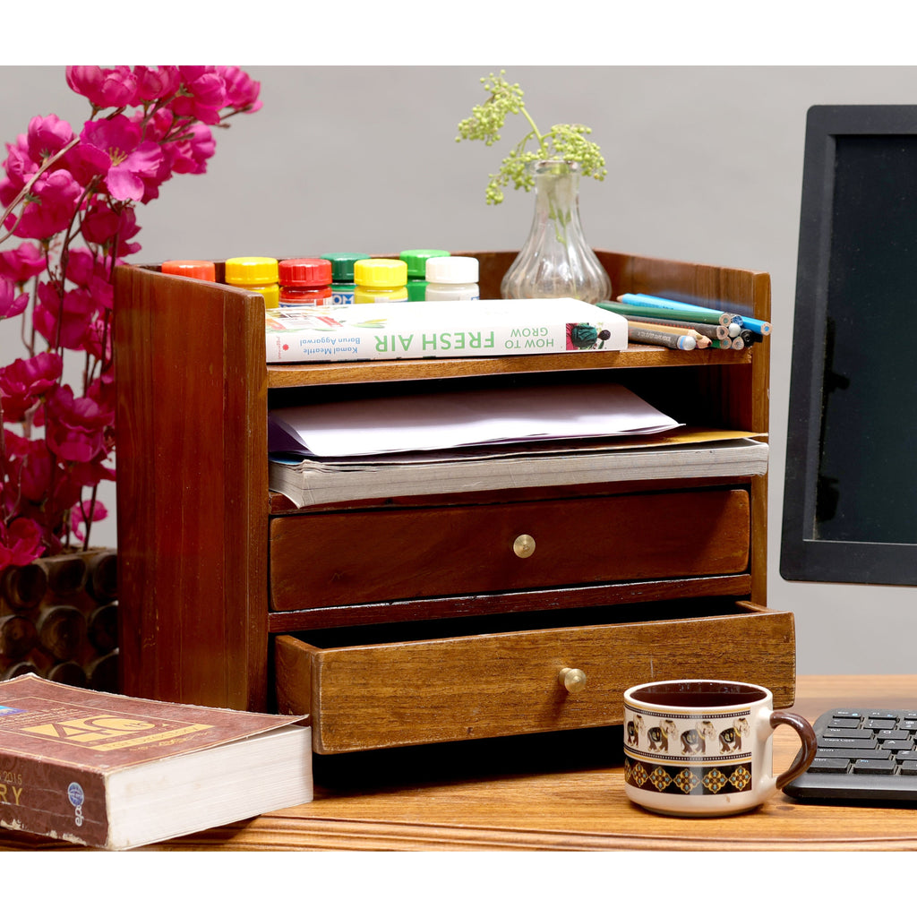 Silas Solid Wood Desk Organizer - product image 1