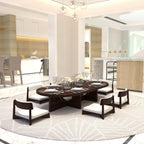 Kumiko Solid Wood Floor Dining Set – product image 1
