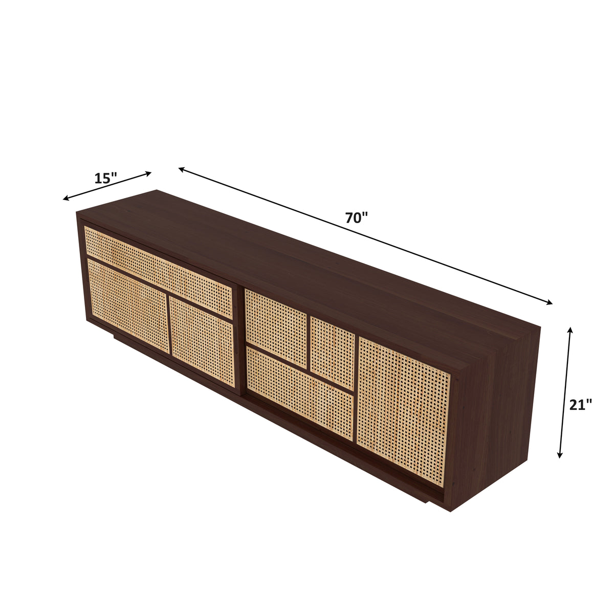 Elodie Cane Storage Cabinet — view 8