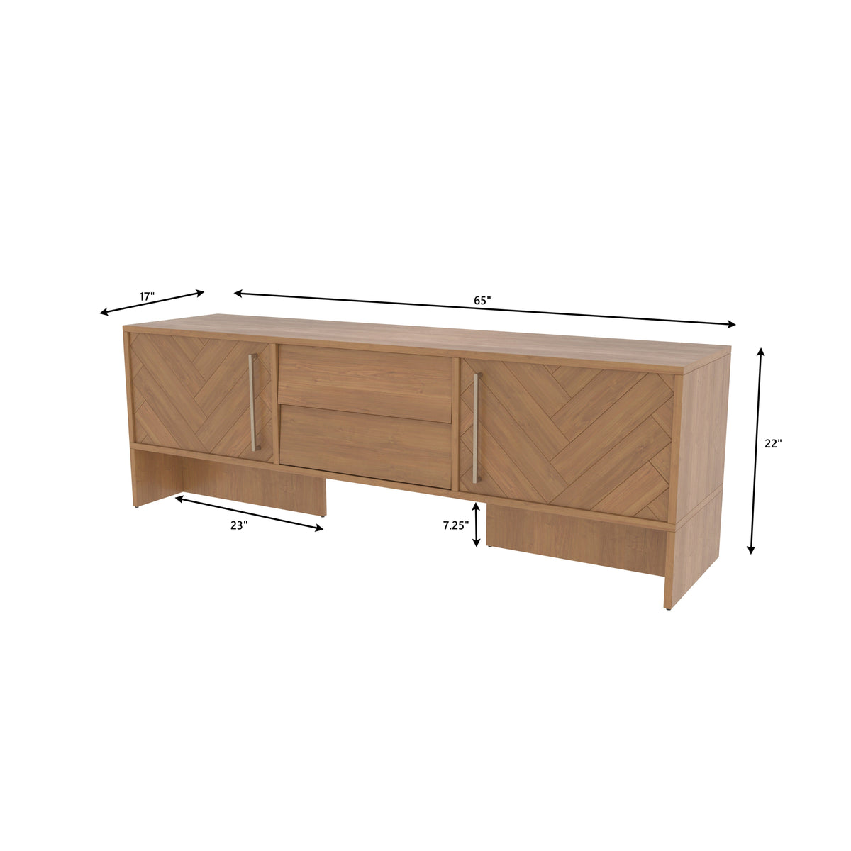 Emery Chevron Engineered Wood TV Unit — view 8