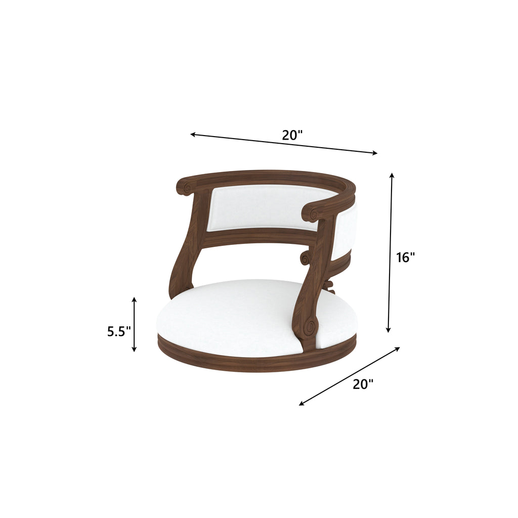 Bianco Marble Top Solid Wood Floor Dining Set – product image 3