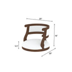 Bianco Marble Top Solid Wood Floor Dining Set – product image 3