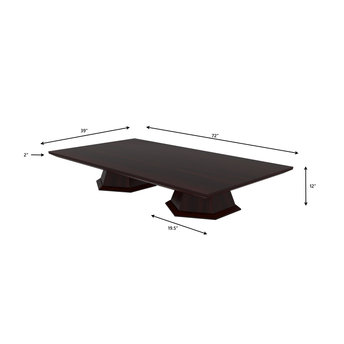 Kage Solid Wood Floor Dining Set – product image 2