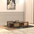 Sora Solid Wood Floor Dining Set with Cane Chairs – product image 1