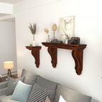 Solana Floral Carved Wall Shelf — view 1