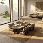 Elara Solid Wood Dining Set with Armchairs – product image 1