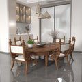 Odessa Carved Solid Wood Oval Dining Set – product image 1