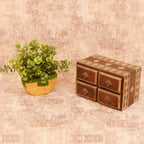 Selma Solid Wood Brass Detail Storage Box - Dark - product image 1