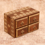 Selma Solid Wood Brass Detail Storage Box - Dark - product image 5