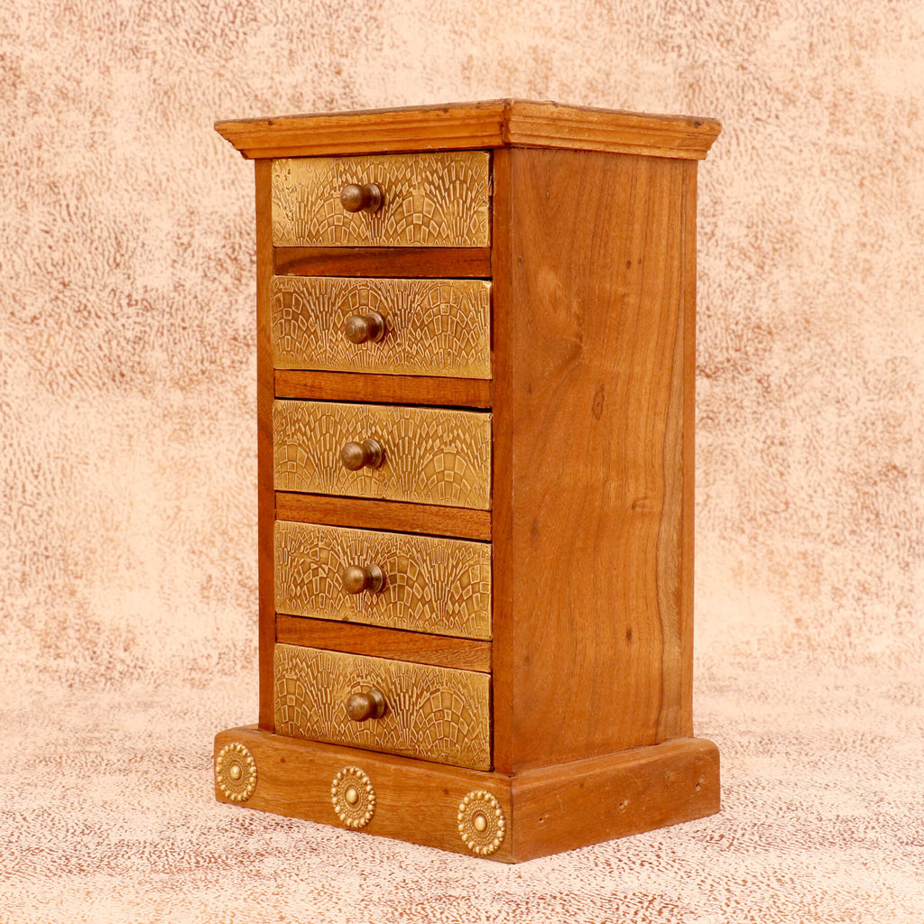 Fenn Solid Wood 5 Drawer Desk Chest - Natural - product image 5