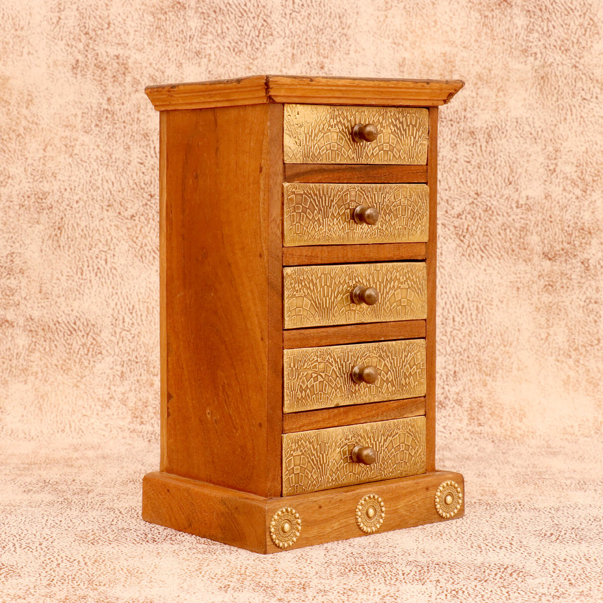 Fenn Solid Wood 5 Drawer Desk Chest - Natural - product image 4