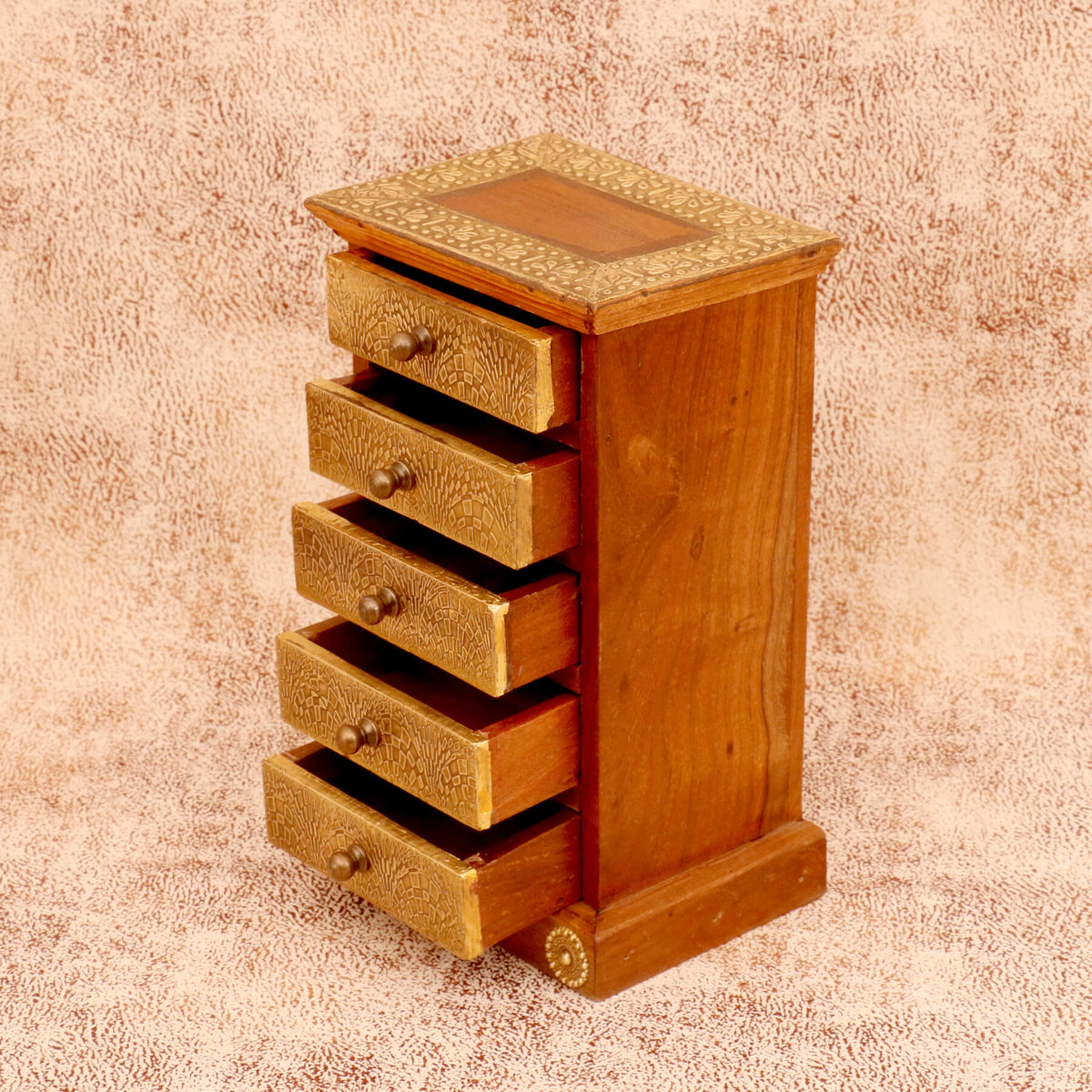 Fenn Solid Wood 5 Drawer Desk Chest - Natural - product image 3