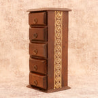 Linus Solid Wood Slim Drawer Tower - Dark - product image 2