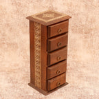 Linus Solid Wood Slim Drawer Tower - Dark - product image 4