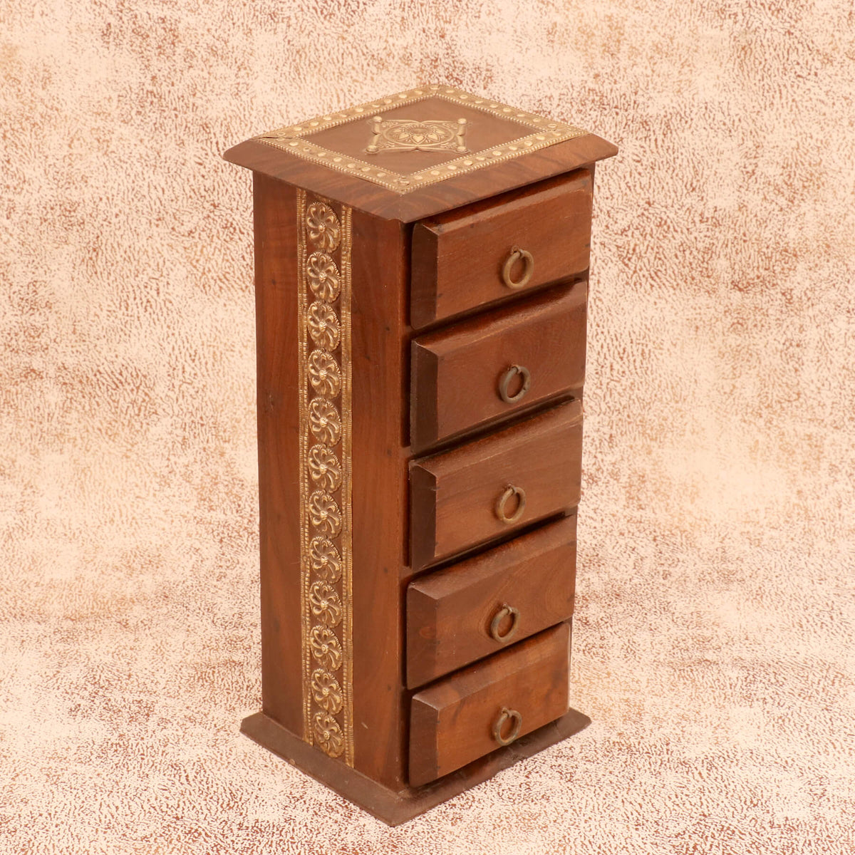 Linus Solid Wood Slim Drawer Tower - Dark - product image 4