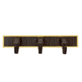 Elara Elephant Gold 3-Hook Wall Rack — view 1