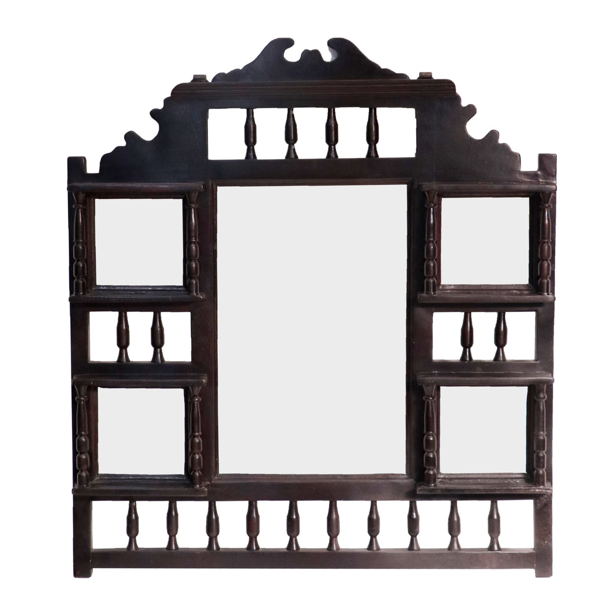 Malva Geometric Carved Wall Mirror — view 2