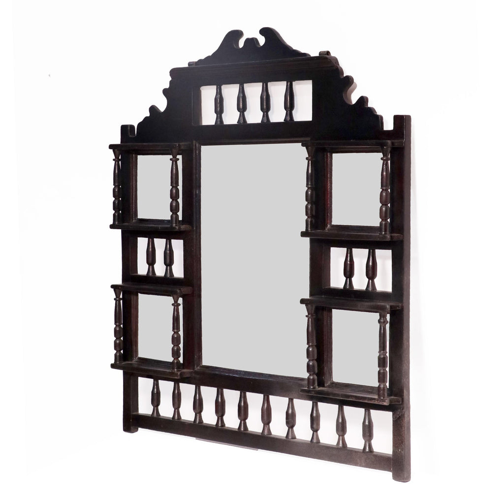 Malva Geometric Carved Wall Mirror — view 1