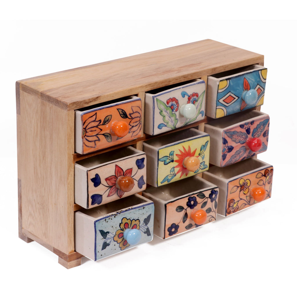 Mosaic 9 Drawer Ceramic Organizer - product image 1