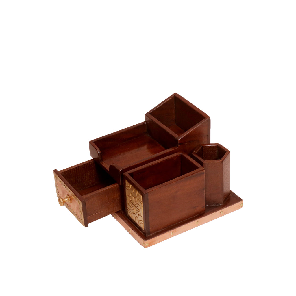 Colby Solid Wood 5 Compartment Desk Organizer - product image 3
