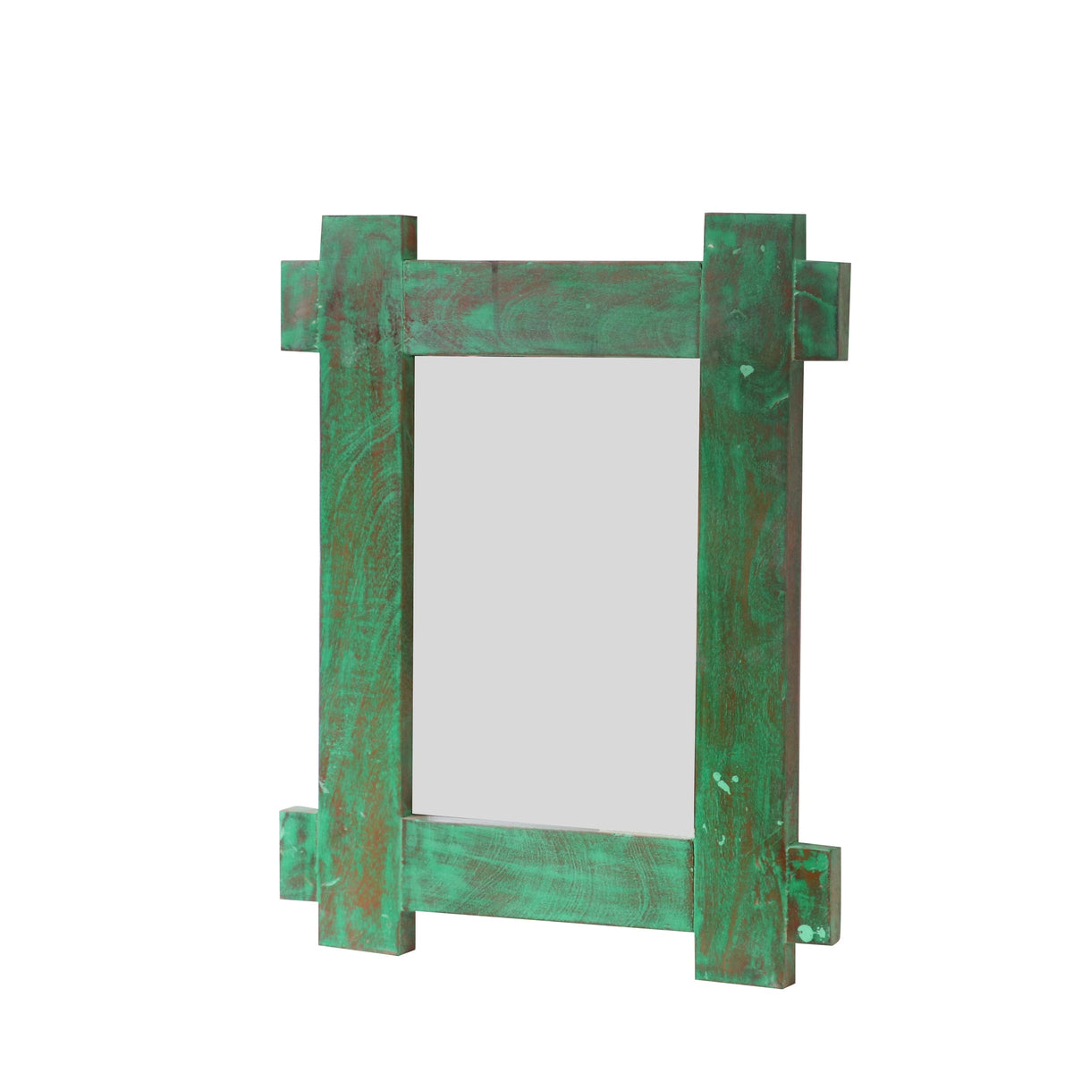 Avila Distressed Green Wall Mirror — view 1