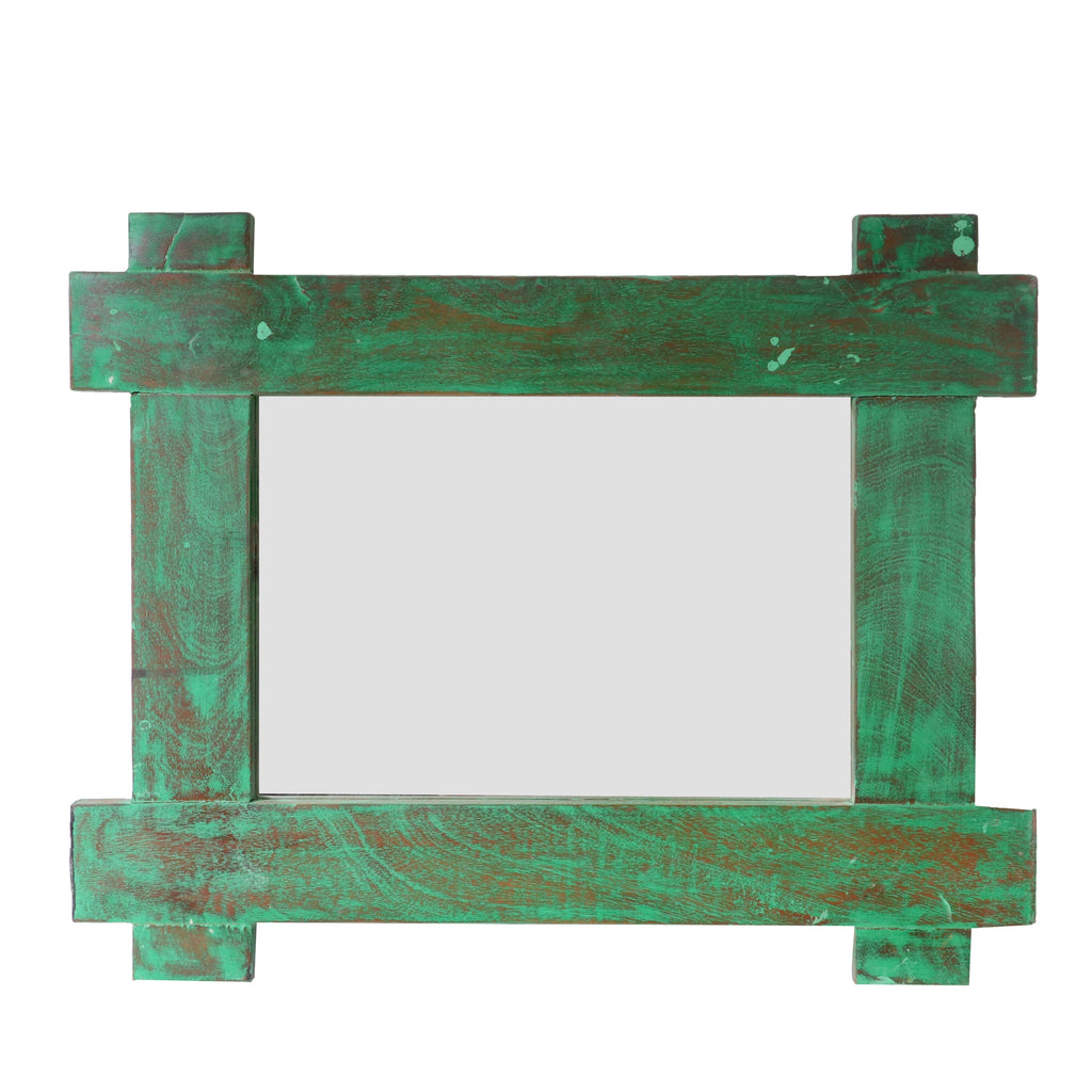 Avila Distressed Green Wall Mirror — view 4