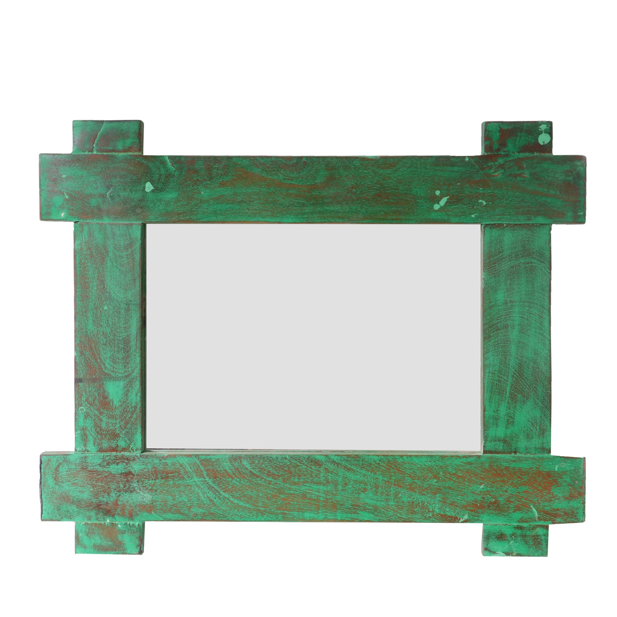 Avila Distressed Green Wall Mirror — view 4