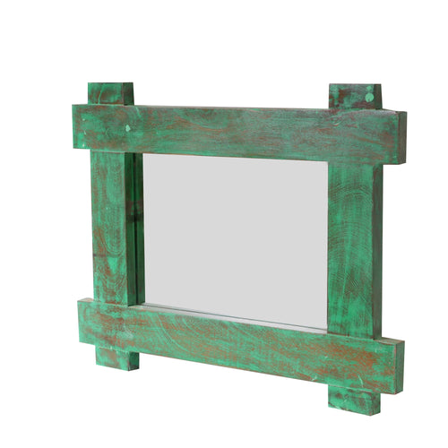 Avila Distressed Green Wall Mirror — view 2