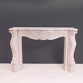 Iris Carved White Fireplace Mantel — view 1
