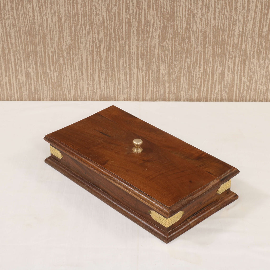 Nola Brass Detail Rectangular Storage Box — view 2