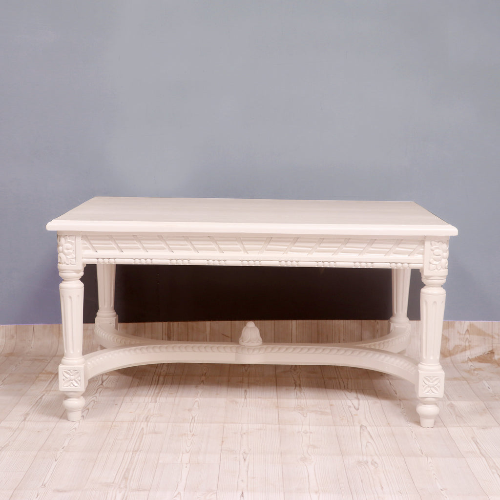 Margot Carved White Coffee Table — view 6