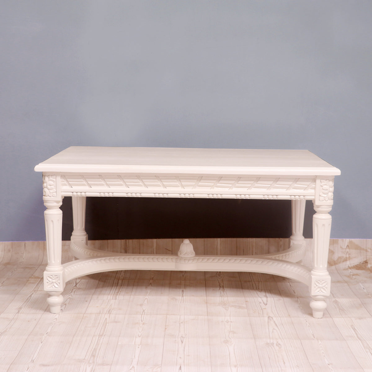 Margot Carved White Coffee Table — view 6