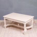 Margot Carved White Coffee Table — view 3