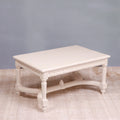 Margot Carved White Coffee Table — view 1