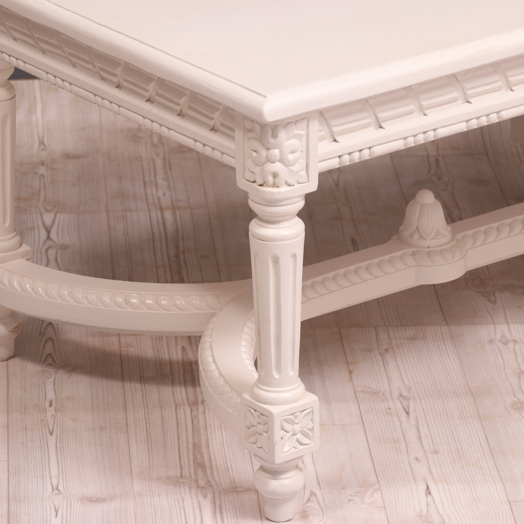 Margot Carved White Coffee Table — view 4