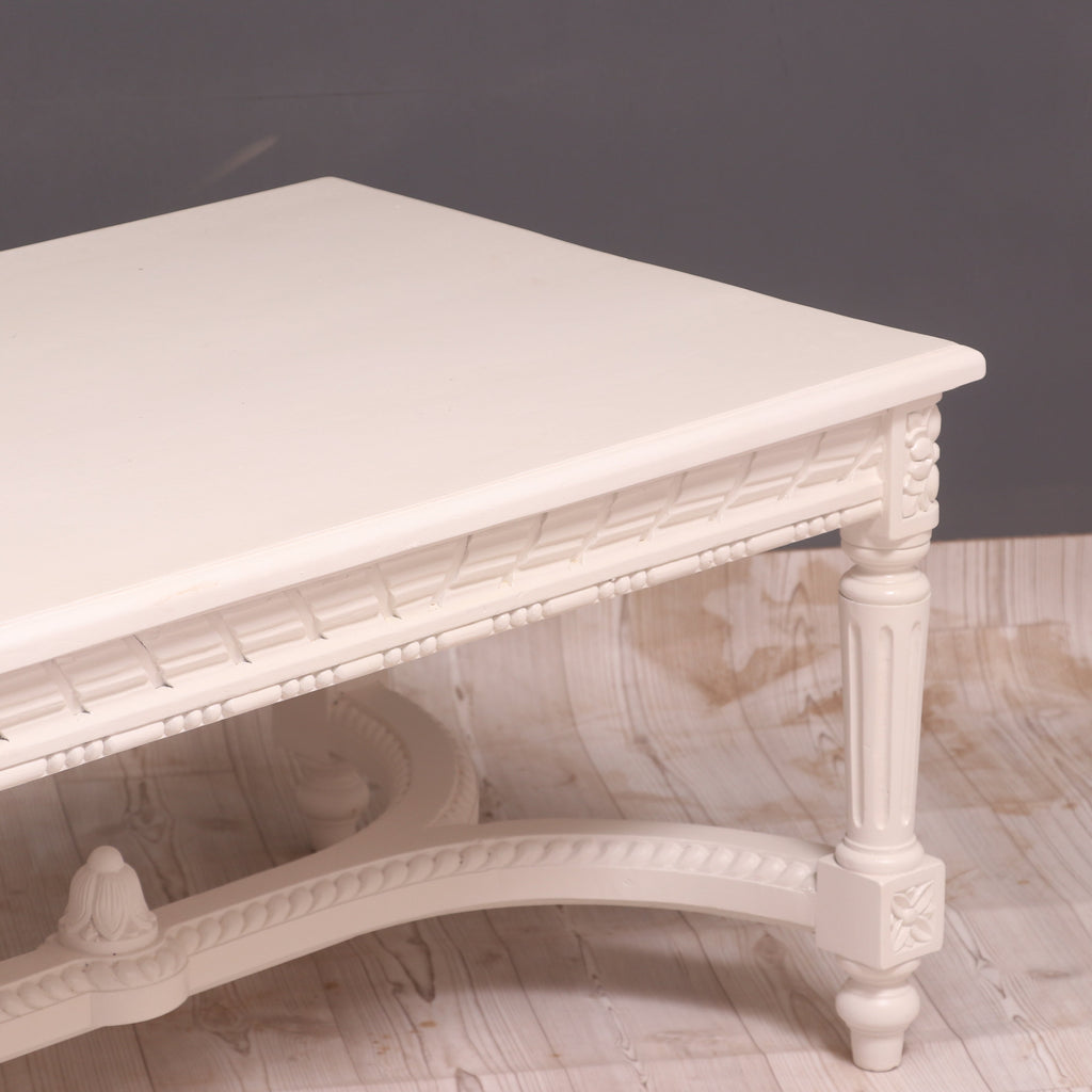 Margot Carved White Coffee Table — view 5