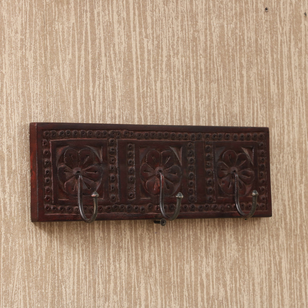 Delphine Solid Wood Wall Hook Rack — view 2