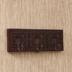 Delphine Solid Wood Wall Hook Rack — view 2
