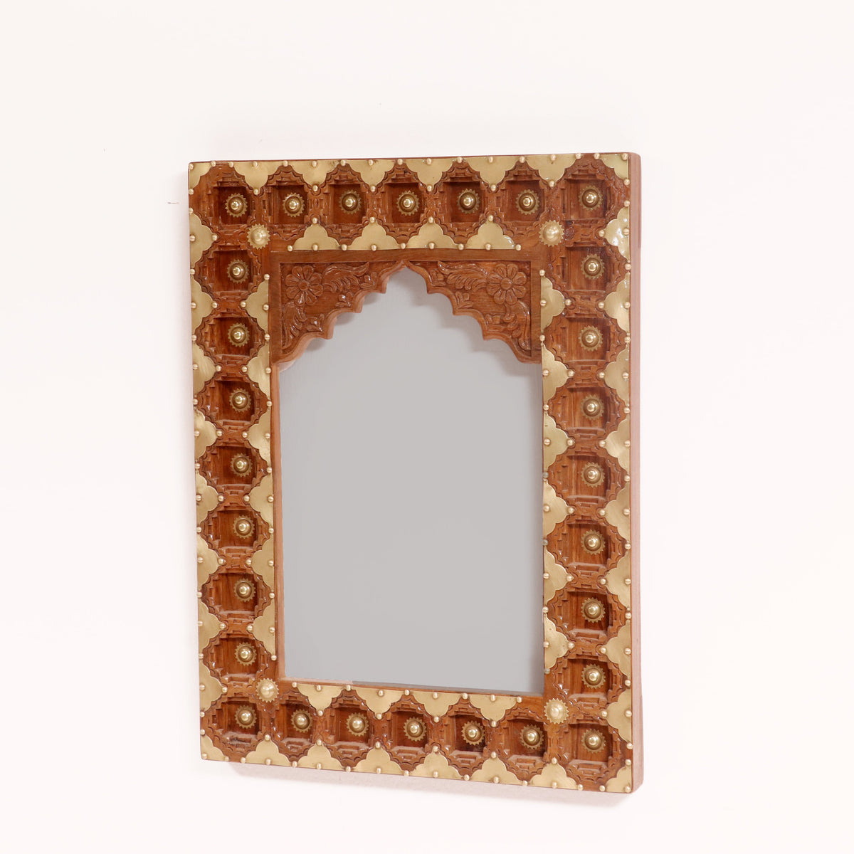 Alma Solid Wood Wall Mirror — view 1