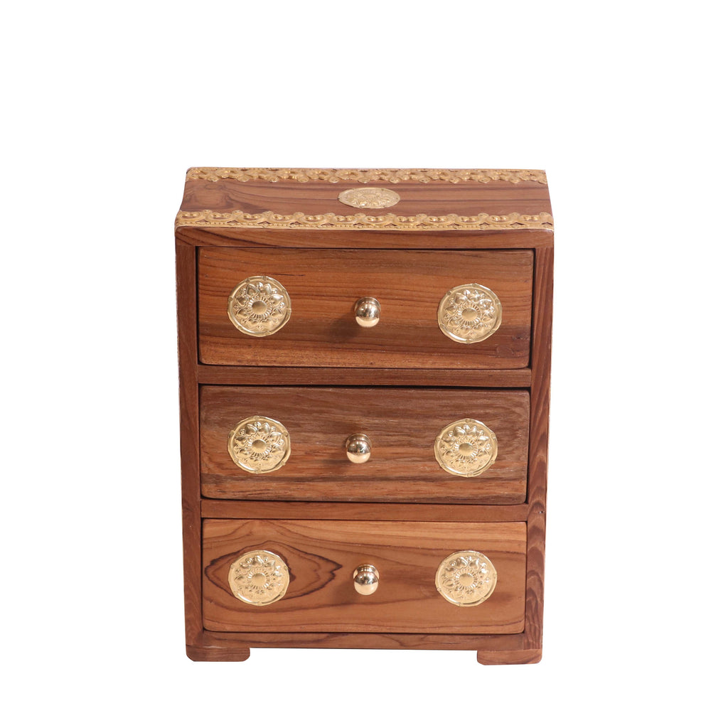 Amara Solid Wood Brass Detail Drawer Chest - product image 3
